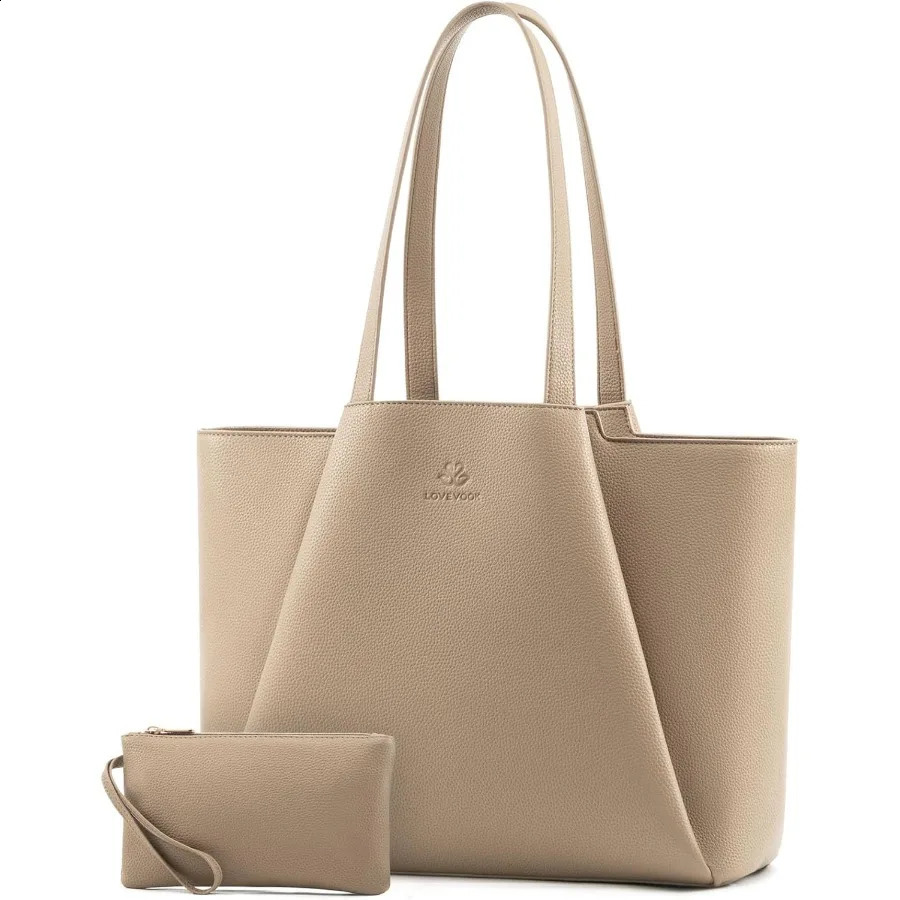 Ship from U.S. Laptop Tote Bag for Women 15.6 Inch Work Bag Leather Laptop Bag Large Capacity Office Purse Computer Briefcase Shoulder Bag Cas 250305F