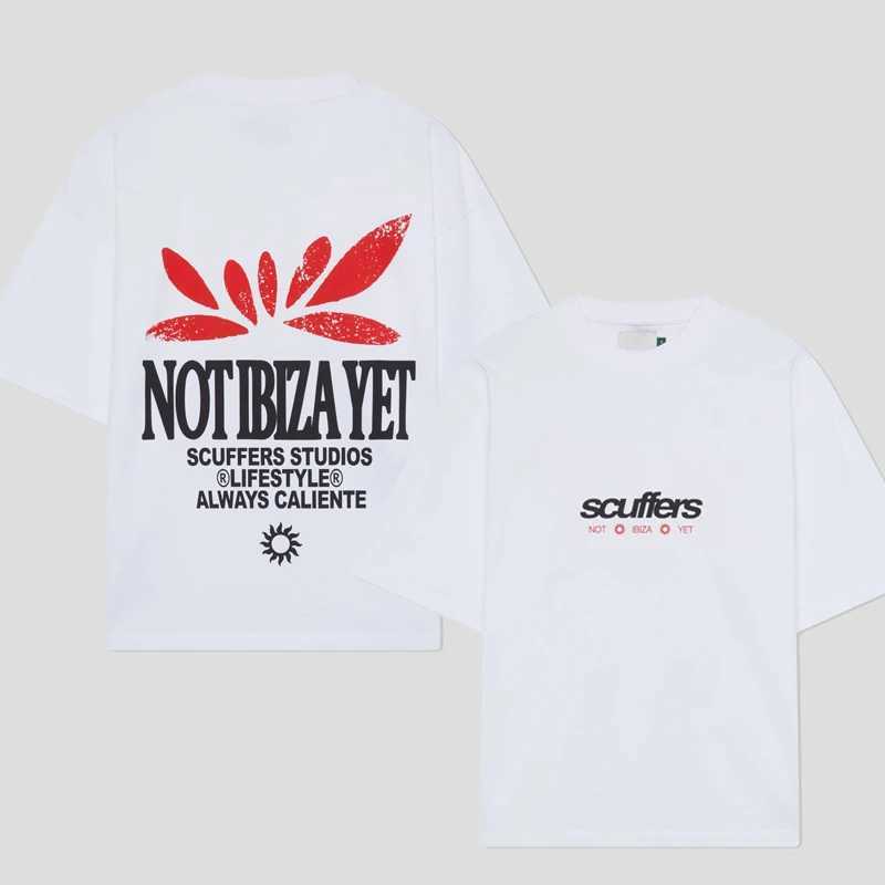 Harajuku Scuffers Short Sleeve Gothic Korea New Gothic Oversized T-Shirt Street Top Trash Y2k Clothes Mens Womens Same X250306