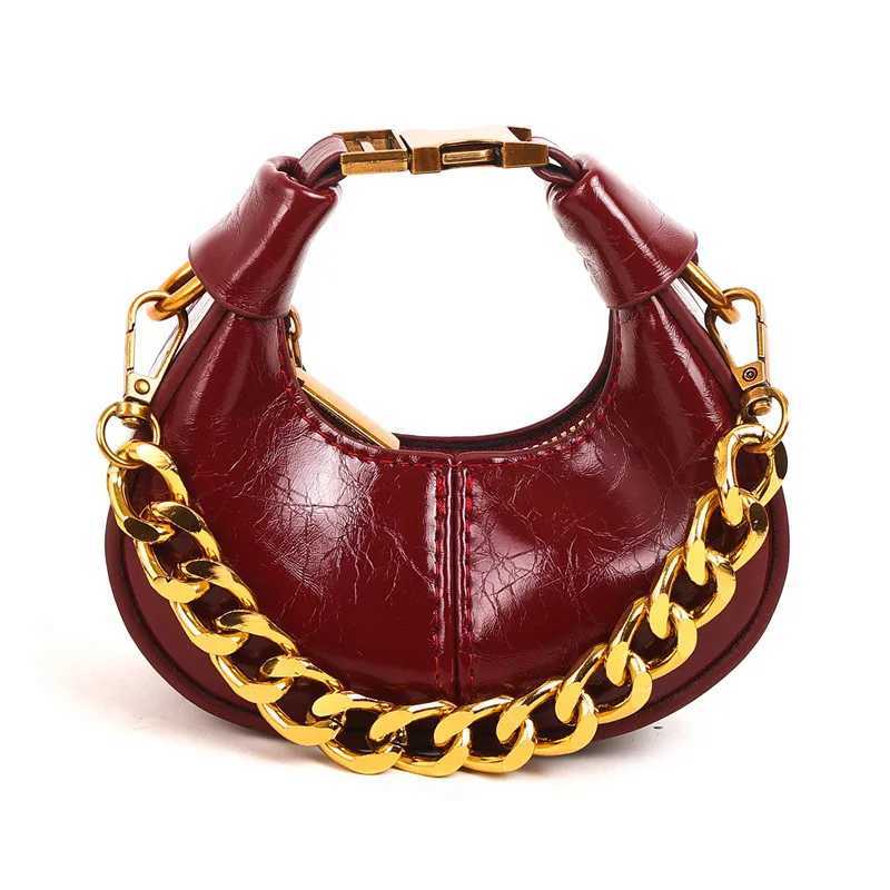 Luxury Children Brand PU Leather Crossbody Bag Retro Chain Small Hobos Messenger Bag Y250324