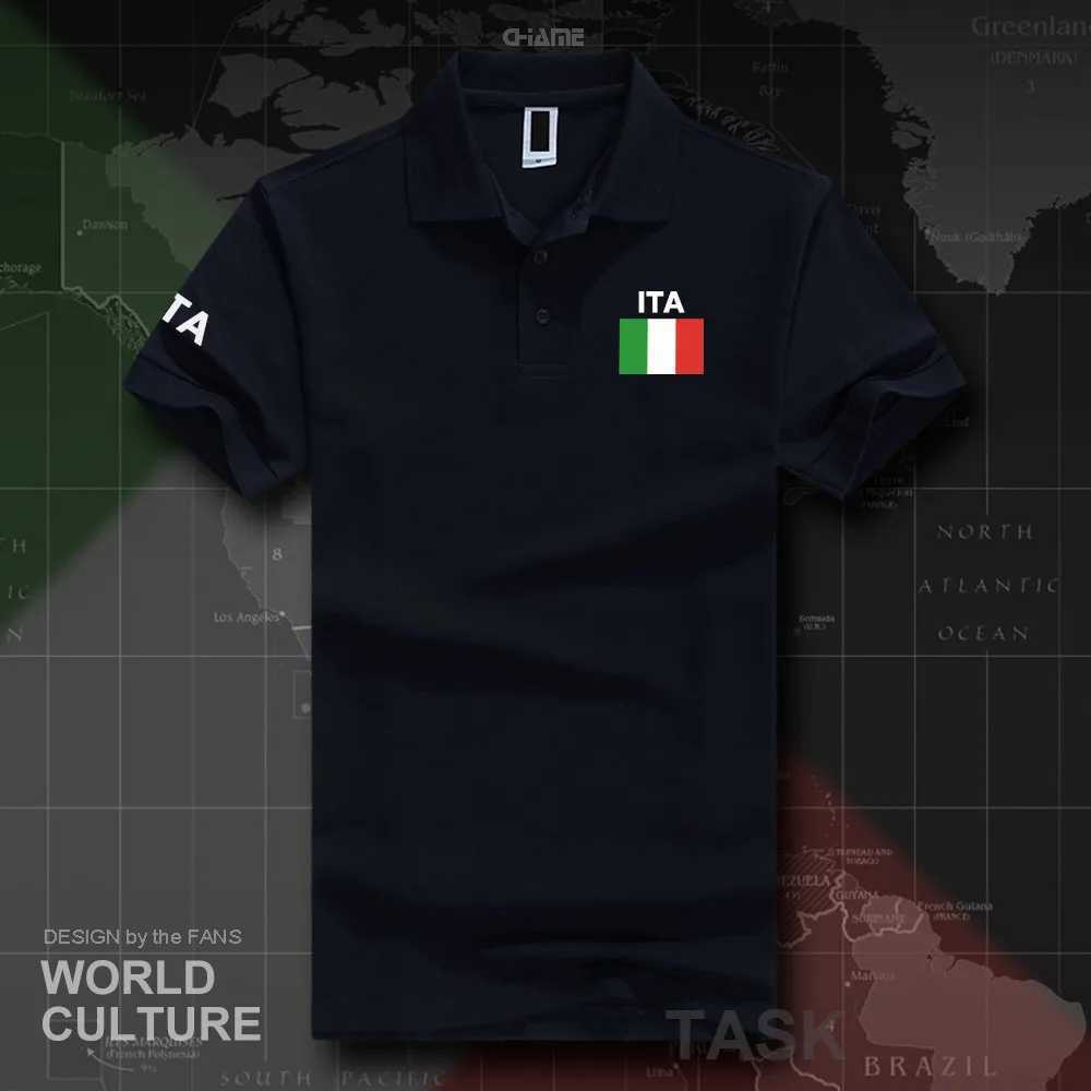 Italy Italian polo shirts men short sleeve white brands printed for country 2017 cotton nation team flag ITA country top X250306