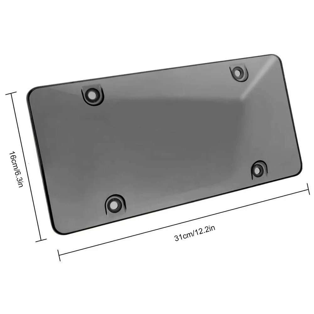 2 Pack Tinted Tag Shield Cover Plastic Clear Protector Car License Plate Frame Exterior Accessories