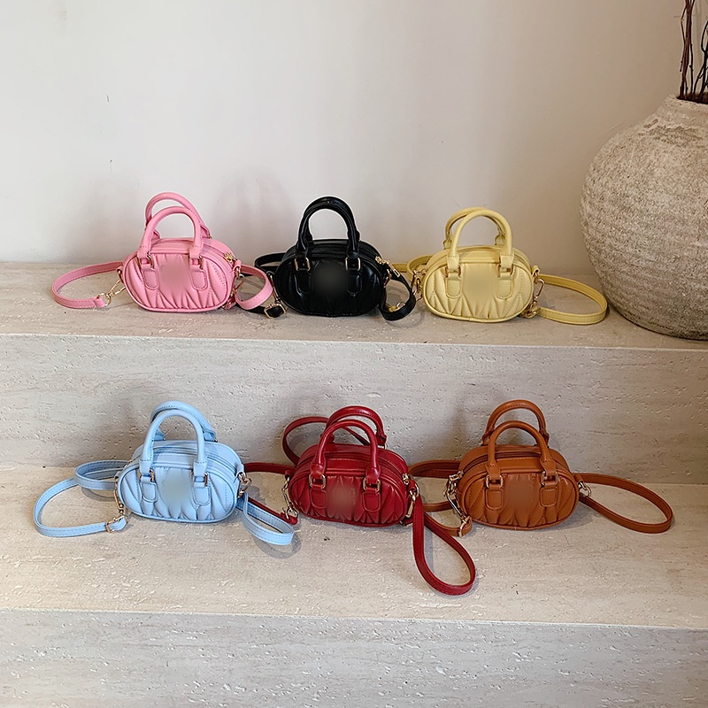 INS Girls metal letter handbags kids fold single shoulder bag fashion children PU leather messenger bag S3196