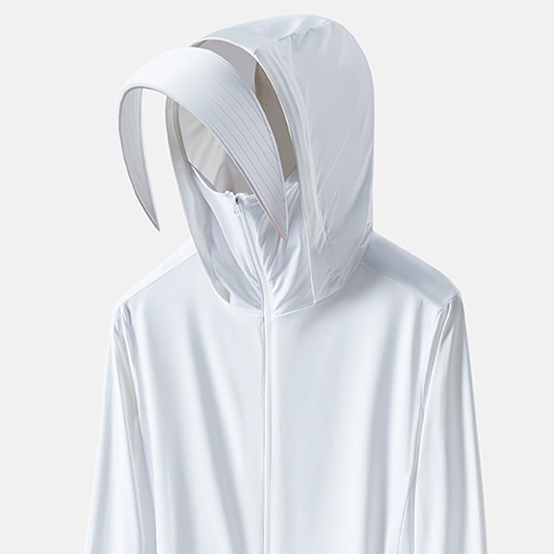 Cloud original gauze ice feeling sun protection for women, breathable and UV resistant, detachable large brim men's skin clothing tracksuit