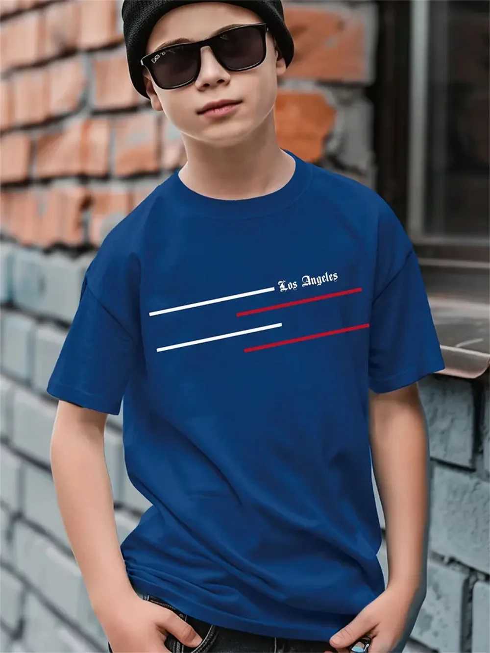 Simple Letter 3d Print Tee Shirt Short Sleeve Childrens Clothing Fashion T Shirt For Boys Top Tee Kids Boys ClothesT250306