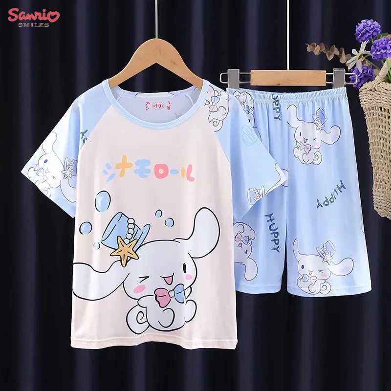 Anime Summer Children Pajamas Set Kids Cartoon Casual Homewear Loose Comfortable Pajamas M250306