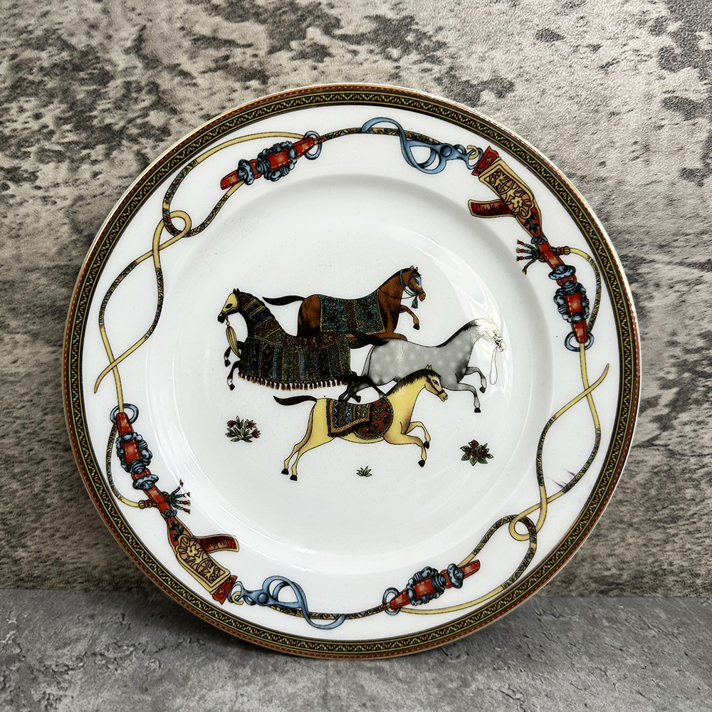 4 Pcs 8 Inch Chinese Style Ceramic Decorative Plate Arrangement Wobble Plate Living Room Entrance Ornaments Home Wedding Decorations