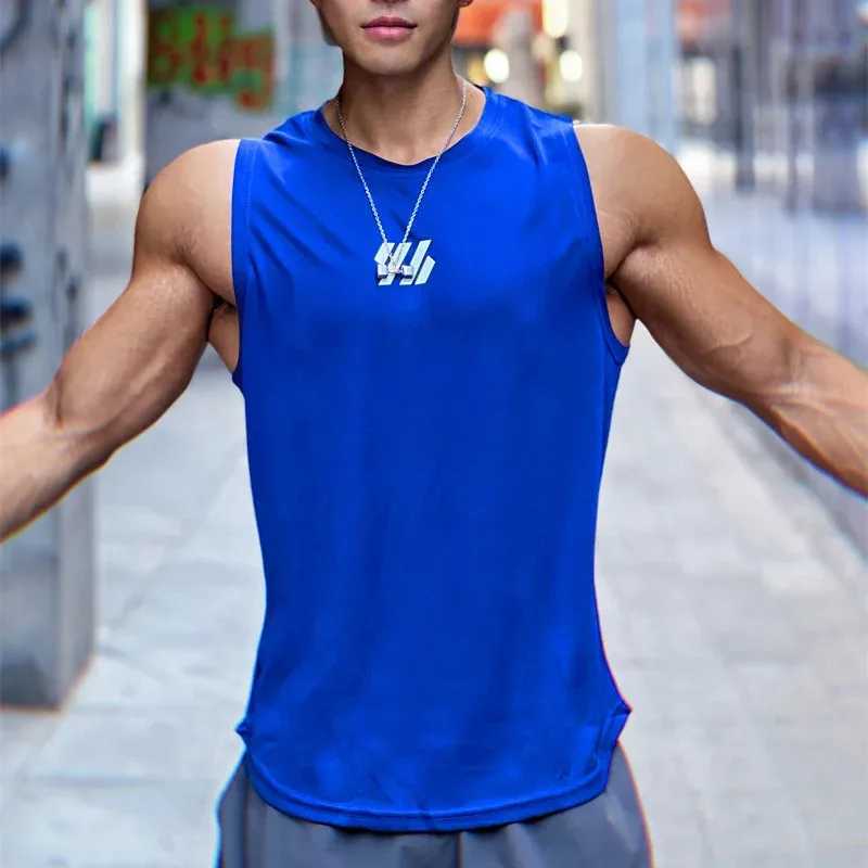 New Quick-drying Vest Breathable Loose Fitness T-shirt Summer Mens Sleeveless Training Vest Sports Casual Trendy Daily TopsT250318