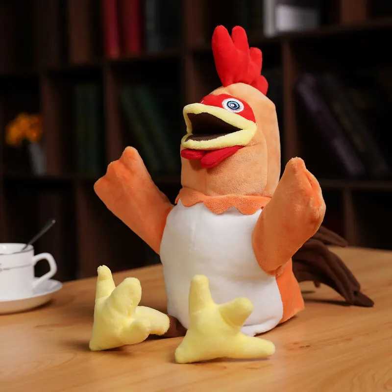 Kawaii Unicorn Cock Penguin Bull Plush Hand Puppet Stuffed Animal Toy Doll for Playtime Gift for Children Adults W250306