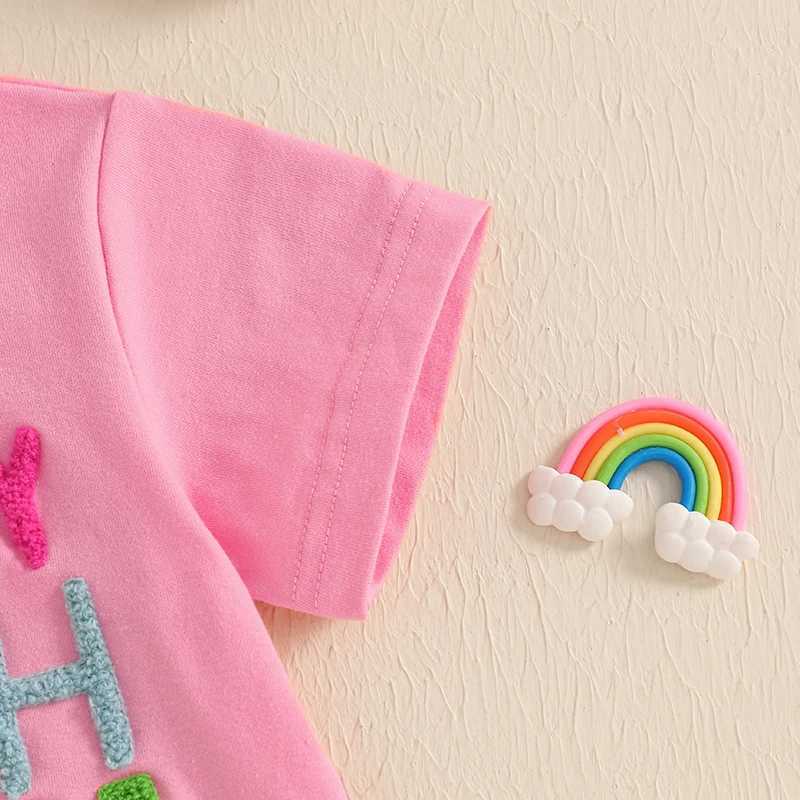 Girls Birthday T-Shirts with Embroidered Letters Crew Neck Short Sleeves - Cute and Stylish Tops for Toddler Girls PerfectT250306
