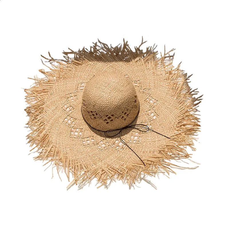 5 Styles Straw Summer Hat for Women Sun Hats Beach Caps Sombreros Wide Brim Beach Side Cap Floppy Female Raffia Girl Caps 250303