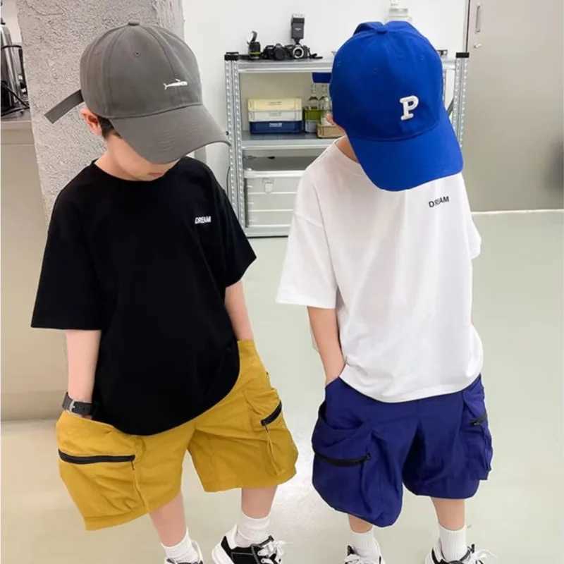 Childrens Clothing From 11 To 12 Years Baby Summer Clothes Korea T-shirts For Boys Short T-shirt Tops Top Teenagers Sleeve TeeT250306
