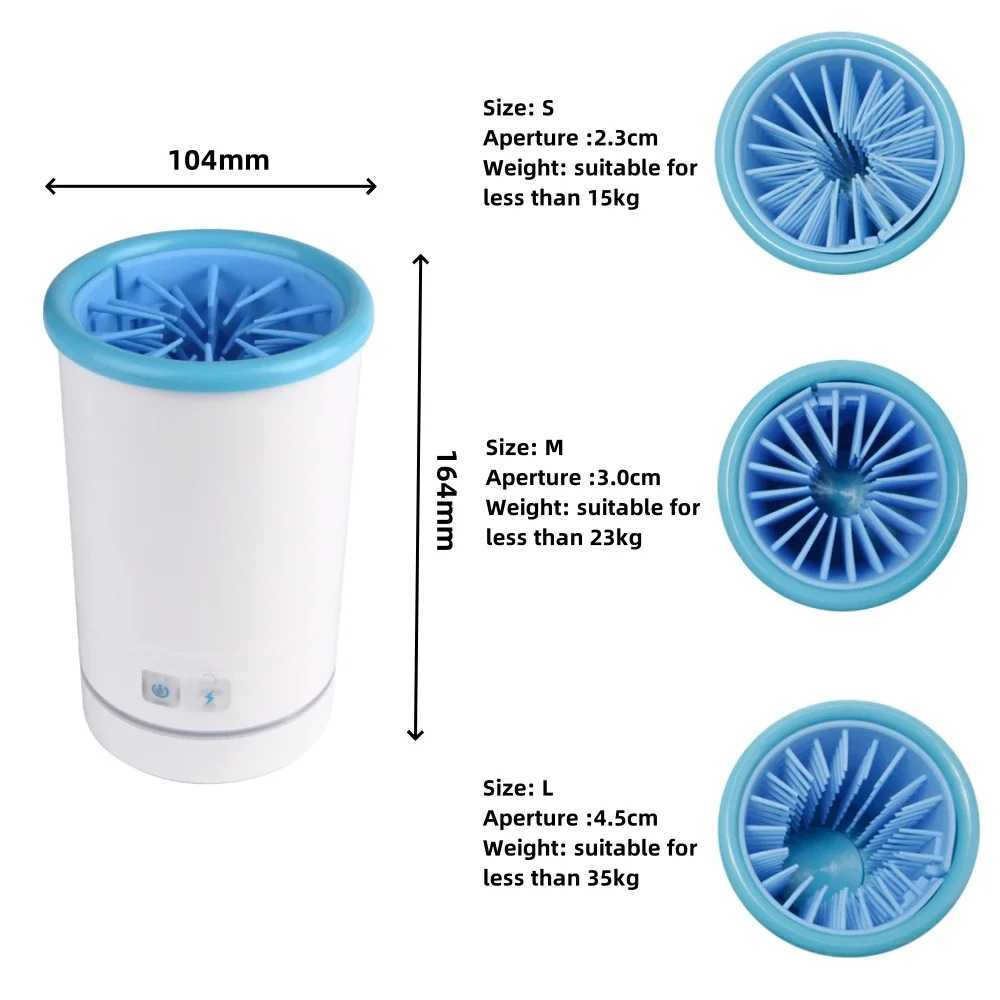 Pet Foot Cleaning Cup Quickly Wash Silicone Dog Cat Washer Paw Cleaner 3.7V Automatic Electric Portable Pet Supplies Accessories M250306