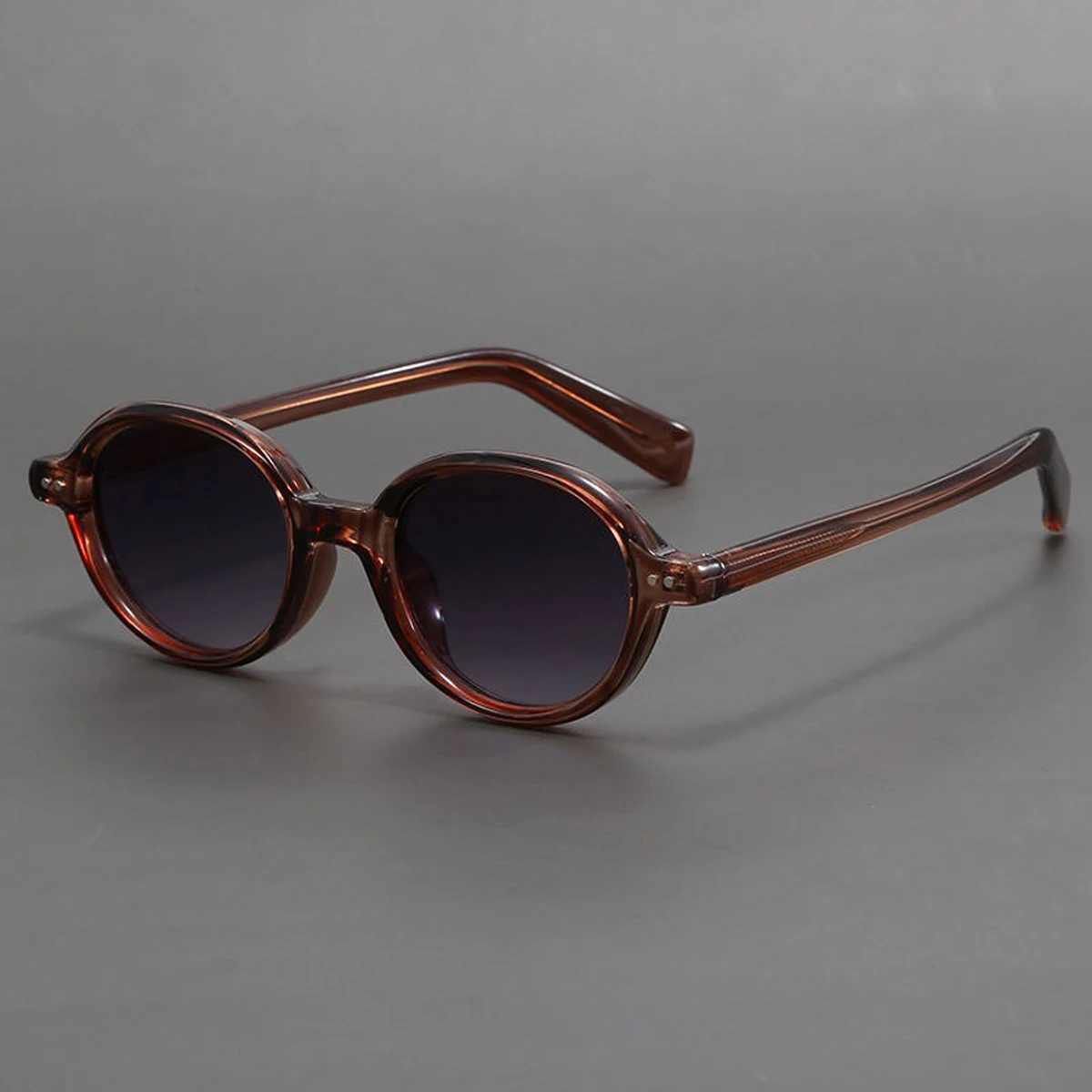 Acetate Small Round Sunglasses Polarized Mens Japanese Unisex Oval Sunglasses Women Retro TR90 Acetate MenXJ250306