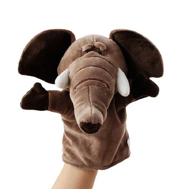 Animals Puppet Plush Toys Cute Stuffed Dolls Educational Baby Toys Lion Elephant Dinosaur Monkey Children GIfts W250306