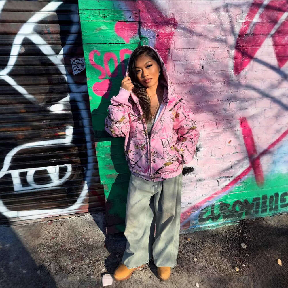 Camouflage letter spring men's and women's street loose fashion pullover hoodie