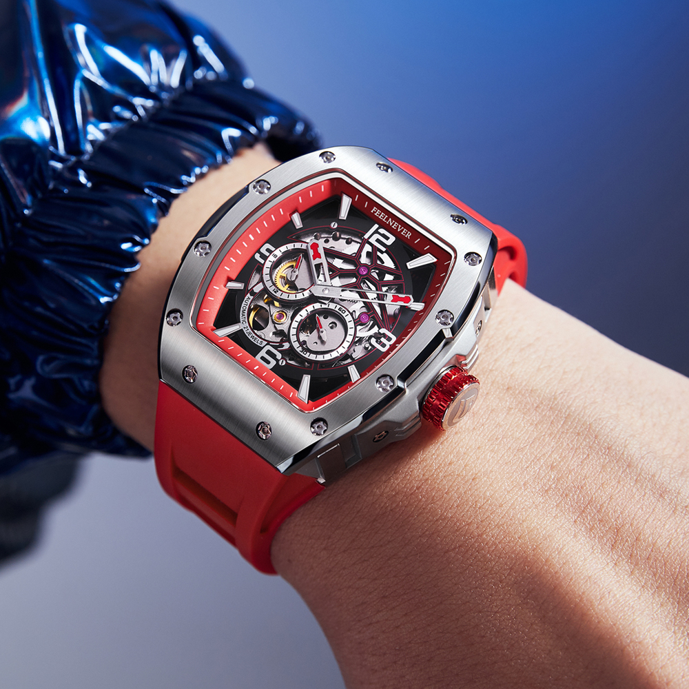 LIGE Classic Barrel Design Men's Watch Multi functional Waterproof Night Light Sports Watch Premium Men's Mechanical Watch