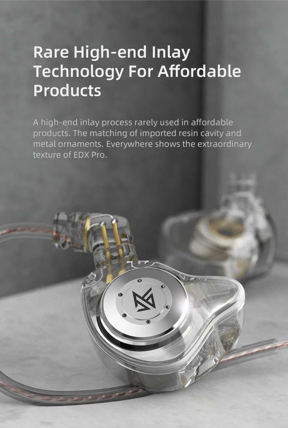 KZ EDX Pro Dynamic Wired Earphones HIFI Bass Music Earbuds In Ear Sport Headphones Detachable Cable Stereo Gaming Headset