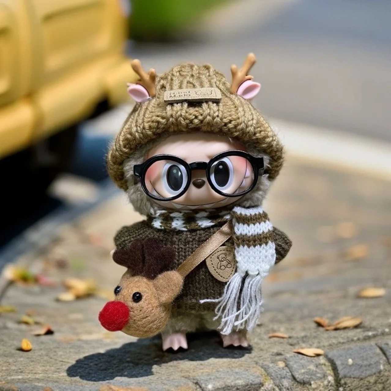 Only Clothes Cute Mini Plush Dolls Clothes Outfit Accessories For Labubu Dolls Clothing Kids Gift Cherry Skirt SetT250307