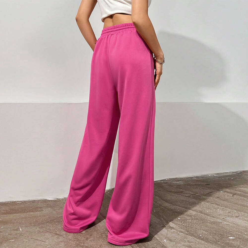 Sports For Women, Loose Fitting Slimming, Straight Casual High Waisted Wide Leg Pants, And Draped Sanitary Pants KLMY
