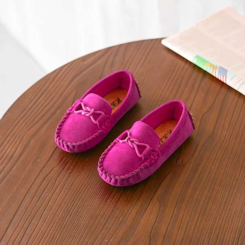 2024 Spring Autumn Children Shoes Boys Loafers Girls Moccasins Slip-on Shoes Flat Sneakers Kids Flat Casual Shoes Size 21-35T250306