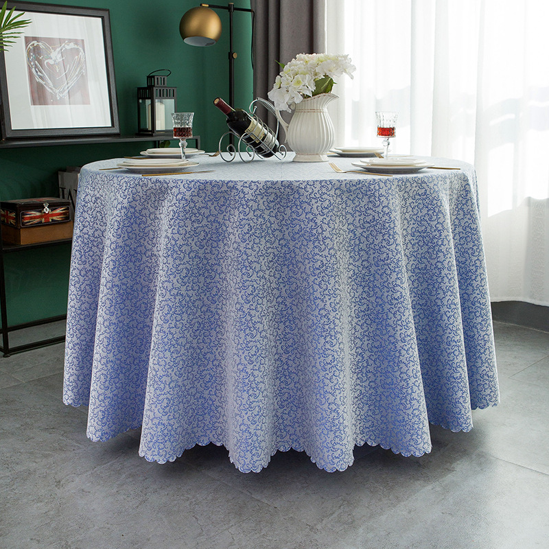 Hotel Thickened Encryption Restaurant Box Round Tablecloth Banquet Business Exhibition High Texture Tablecloth