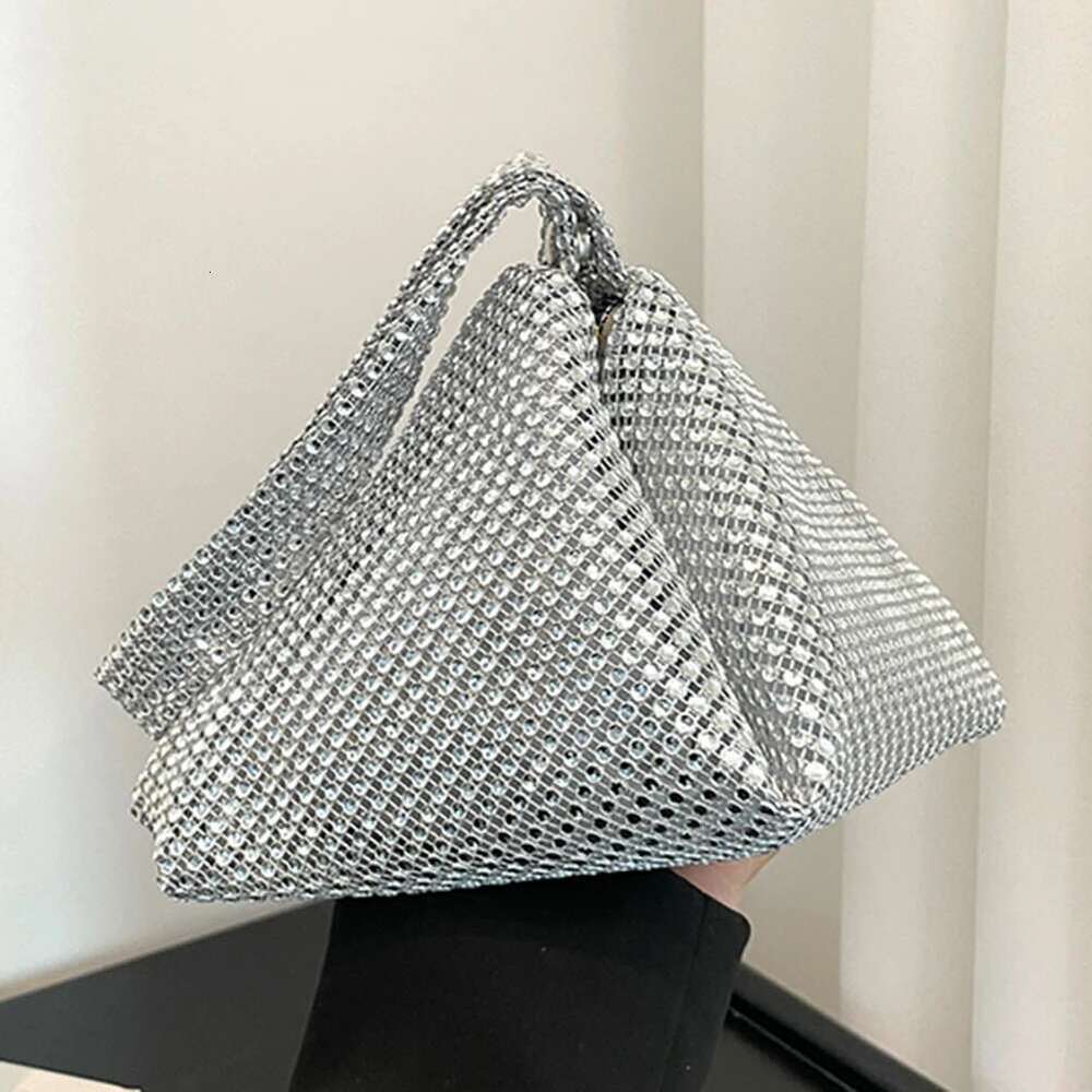 Decorated Women Rhie Lady Fashionable Shoulder Handbag Glitter Evening Dinner Clutch Underarm Bag