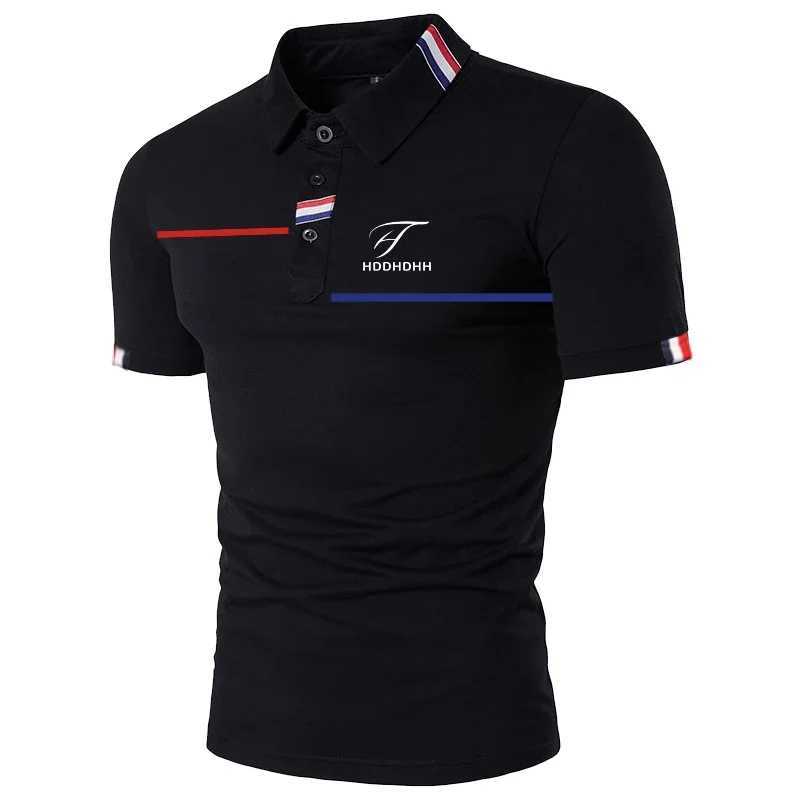 Mens short sleeved polo shirt collar fashionable and casual X250306