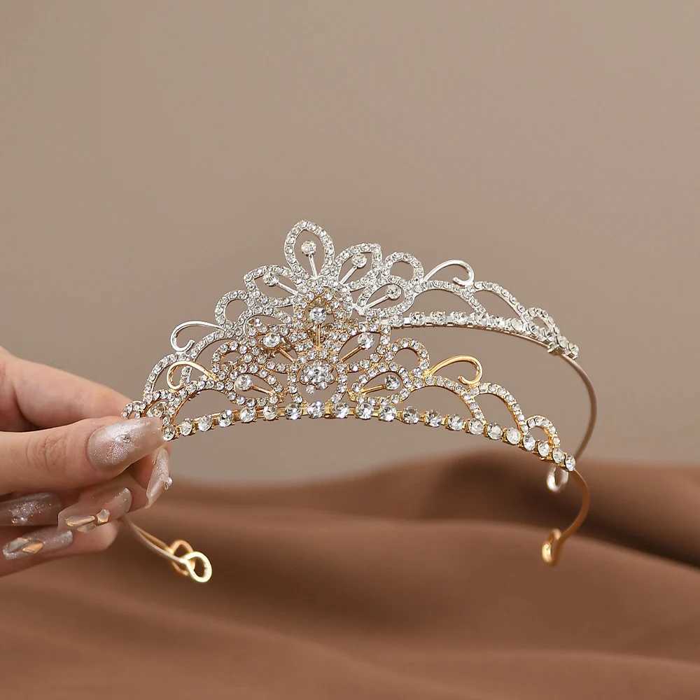 Mini Crowns Hair Cb Crystal Bridal Tiaras For Girls Rhinestone Pearl Wedding Birthday Party Childrens Hair Accessories X250306
