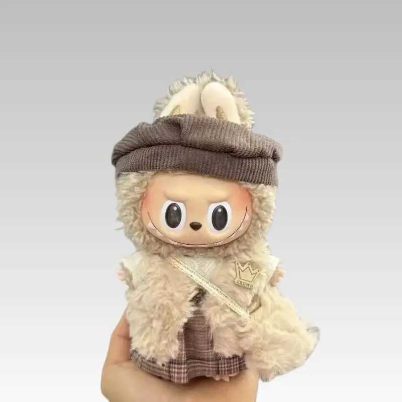 labubu outfit clothing For 17cm Retro Style Hat Set Artistic Small Painters Clothing OutfitT250307
