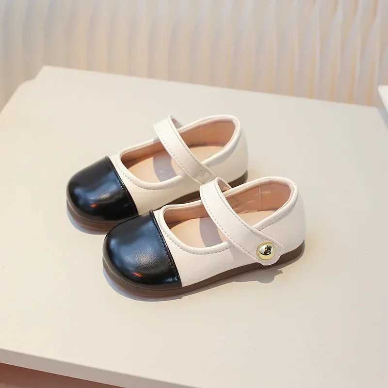 Girls Shoes Childrens Princess Small PU Leather Shoes 2024 Spring Autumn New Mary Jane Flats Baby Fragrant Dance FootwearT250306