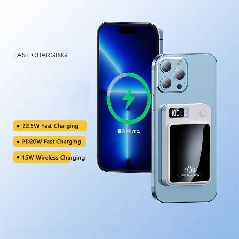 New Arrival 20000mAh Power Bank Magnetic Wireless Charger 22.5W Fast Charging Powerbank Magnetic Ring for Phone T250306