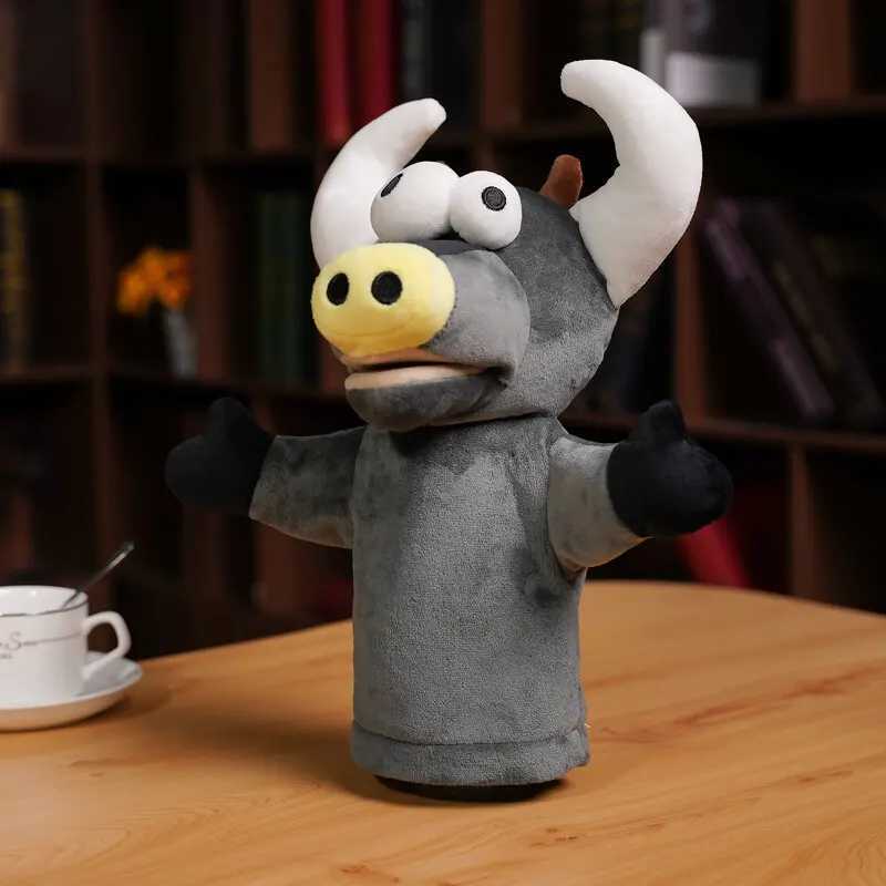 Kawaii Unicorn Cock Penguin Bull Plush Hand Puppet Stuffed Animal Toy Doll for Playtime Gift for Children Adults W250306