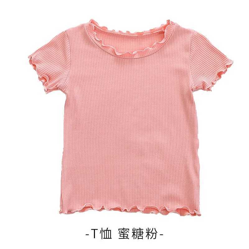 Girls T Shirt Summer Crop Top for Kids Slim Girl Vintage Cotton Tshirts Children Tees Colored Baby Undershirts Toddler Outfits 6T250306