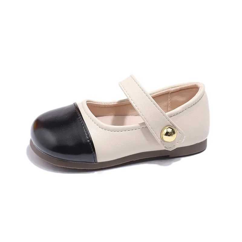 Girls Shoes Childrens Princess Small PU Leather Shoes 2024 Spring Autumn New Mary Jane Flats Baby Fragrant Dance FootwearT250306