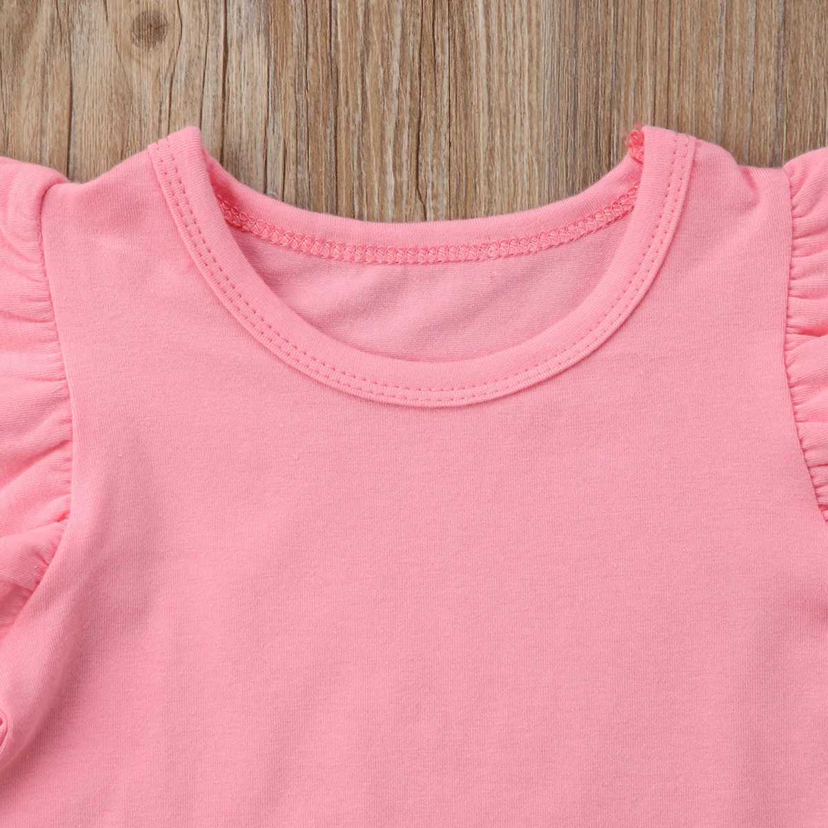 Citgeett Newborn Toddler Baby Girls Boy Fly Sleeves Solid Tops Bodysuit Casual Summer Ruffle Outfits 0-4YT250306