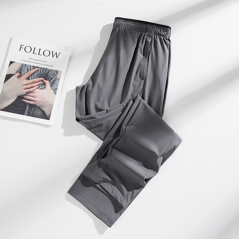 tracksuit Large size quick drying for men, and leisure, outdoor ice silk high elasticity breathable pants, women's straight leg loose sports pant
