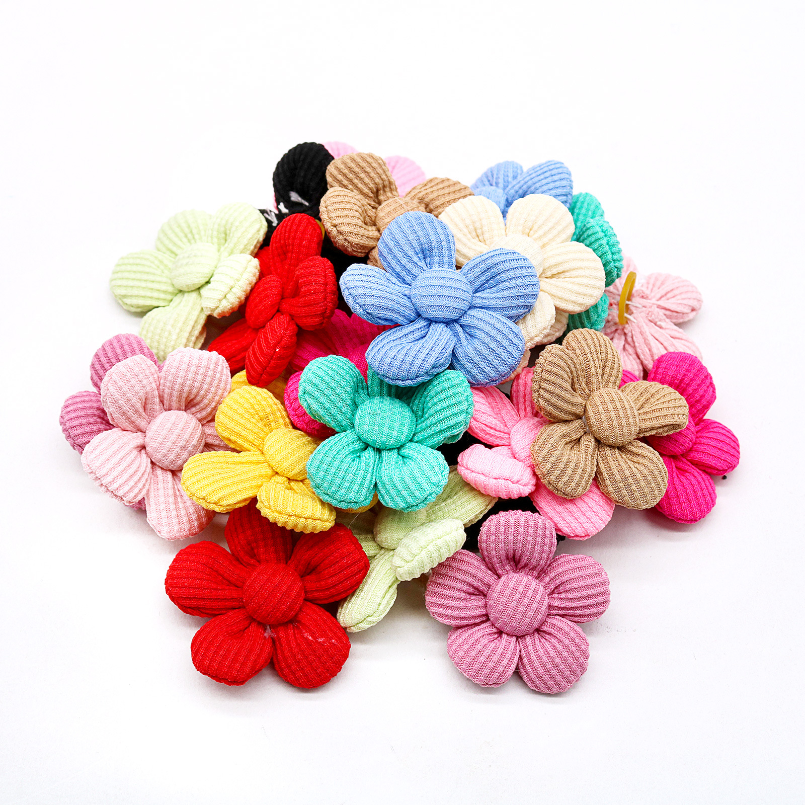 100PS Flower Shape Dog Grooming Bowknot Small Dogs Hair Bows Rubber Bands Pet Cat Hair Accessories Pet Supplies LT1629