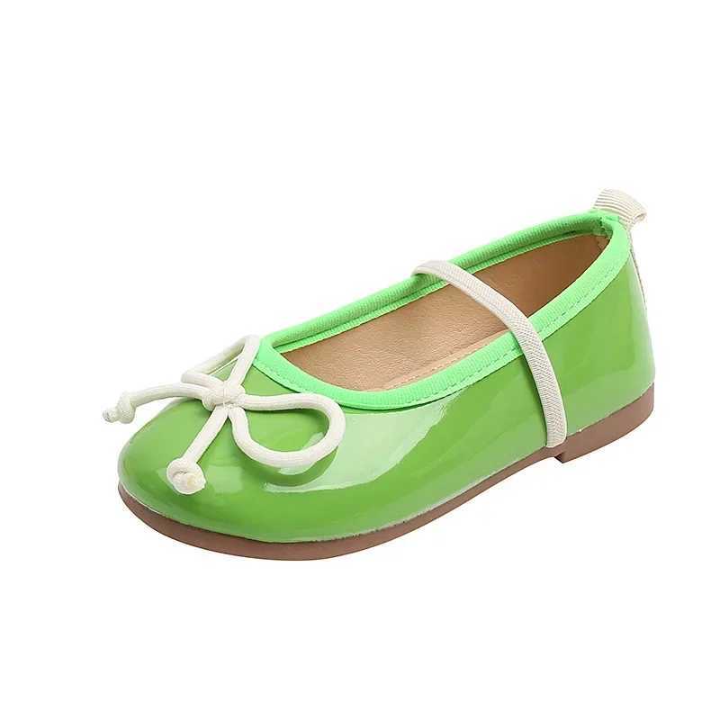 Baby Girls Princess Shoes Leisure Candy Color Bowtie Kids Ballet Flats Toddler Light Elatsic Band Autumn Children Flat ShoeT250306
