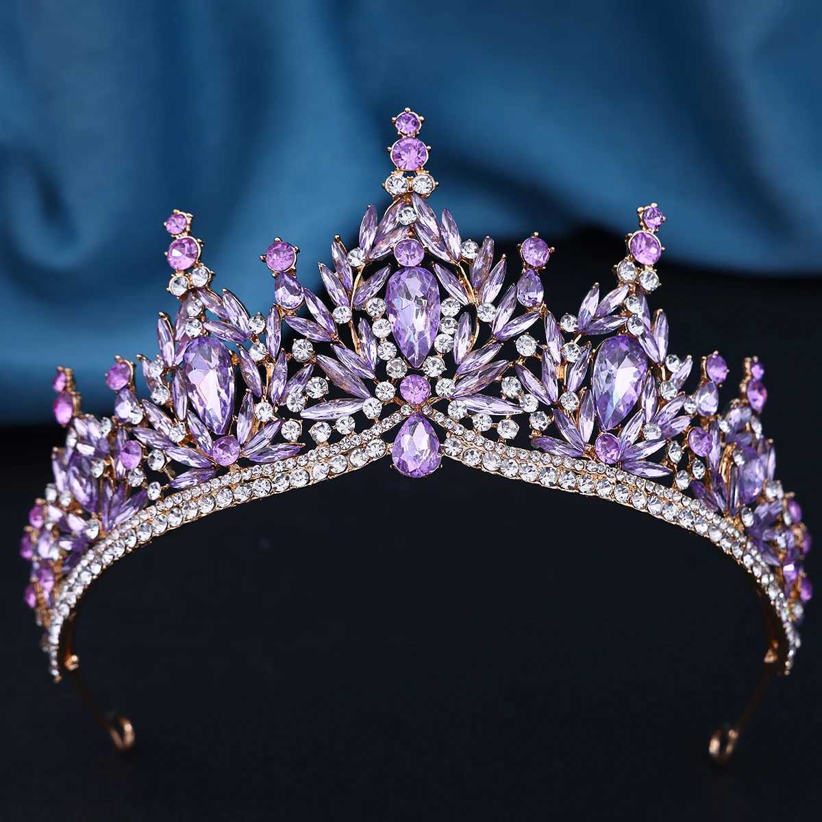 13 Baroque Luxury Crystal Princess Tiara For Wen Wedding Girls Birthday Party Elegant Crown Hair Jewelry Accessories X250306