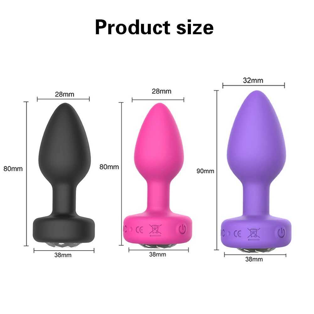 Anal Plug Vibrator for Men Butt Plug Portable Massager Wireless Remote Control Dildo Vibration Sex Toys for Male Adult ToysXJ250306
