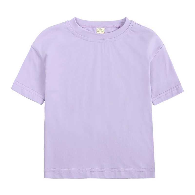 Toddler Boys Girls Summer Sport T-shirt Kids Solid Color Tops Cotton Casual Crewneck Short Sleeve T-Shirt Children Outfits Tee T250603