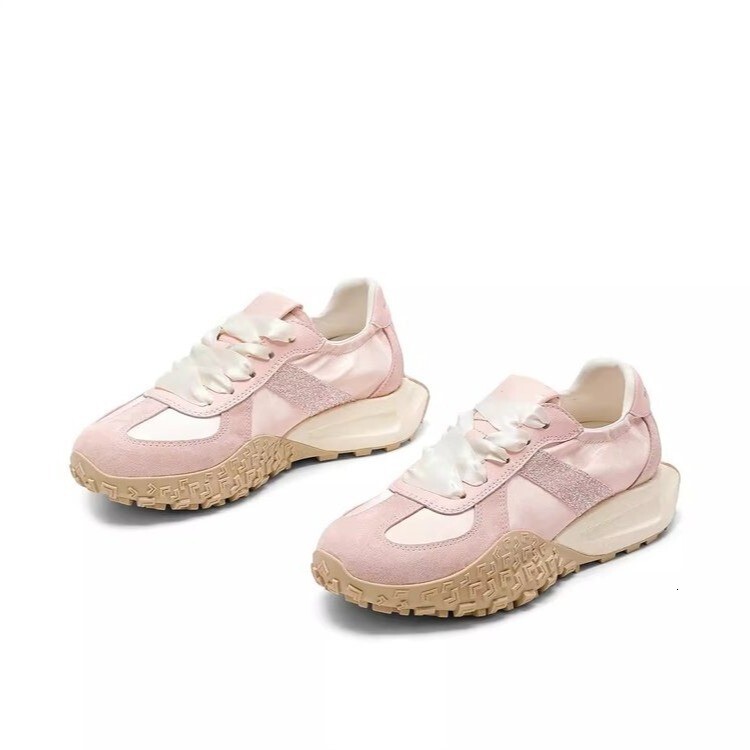 Designer Fashionable retro satin Forrest Gump shoes 2025spring and summer versatile new student breathable soft sole German training casual shoes for 