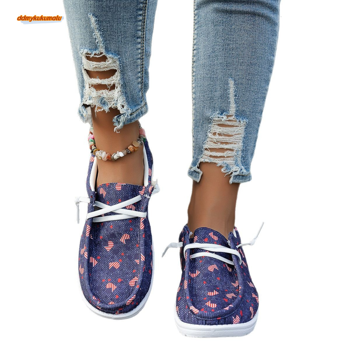 2024 New Fenghua Duo Front Strap Low Top Large Fashion Sports Women's Casual Single Shoes #ddmykukumalu