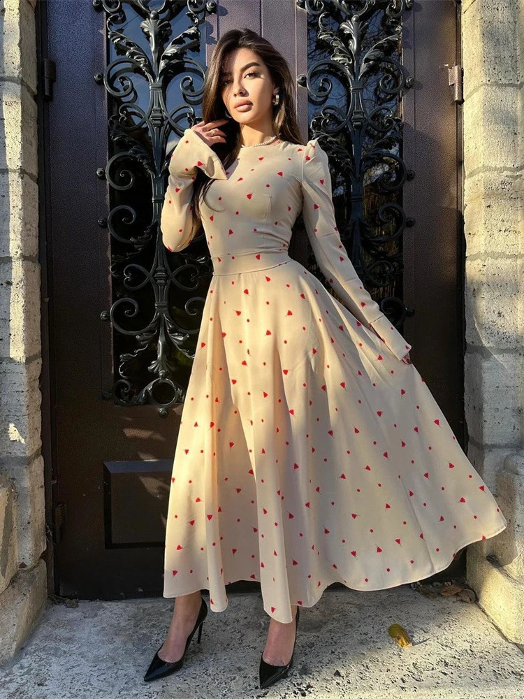 Eid Muslim Dress for Women Abaya Morocco Party Dresses Ramadan Lace-up Abayas Print Vestidos Largos Islam Dubai Arab Long 250305