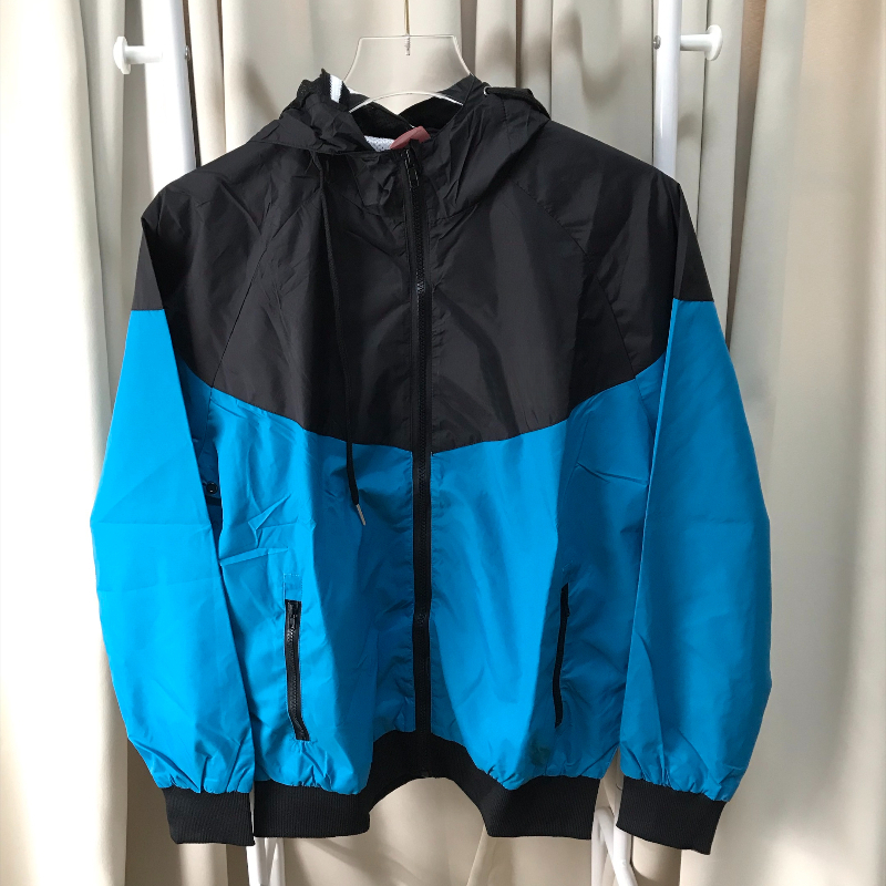 Fall Thin Wind Jacket Men Women Sportswear High Quality Runner Coat Waterproof Fabric Men Sports Jacket Fashion Zipper Hooded Coat