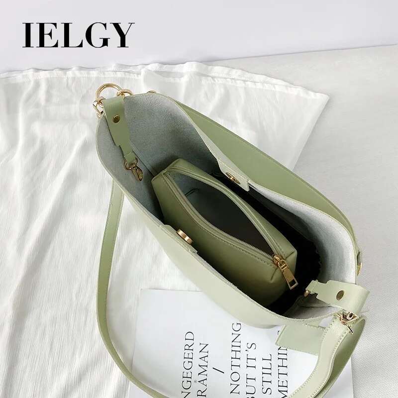 IELGY Shoulder Bag Bucket Shape Crossbody Bag For Women Fashion Capacity: Can Put Case Iphone 12 Pro Max