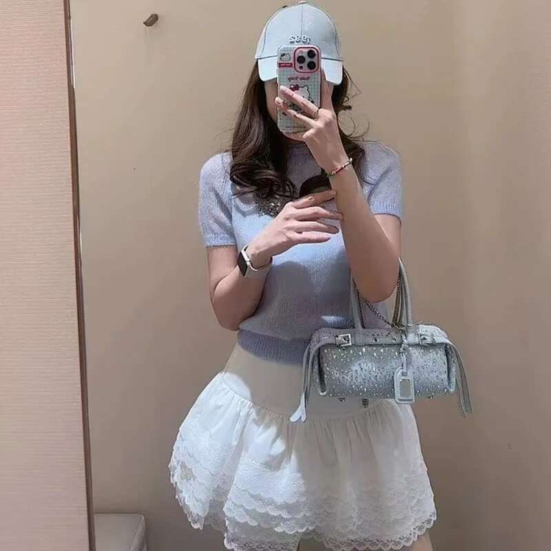 Dia Denim Brand Tote 2025 New Casual Versatile Long Belt Buckle Handbag Sier Chain High-End Korean Shoulder Bag