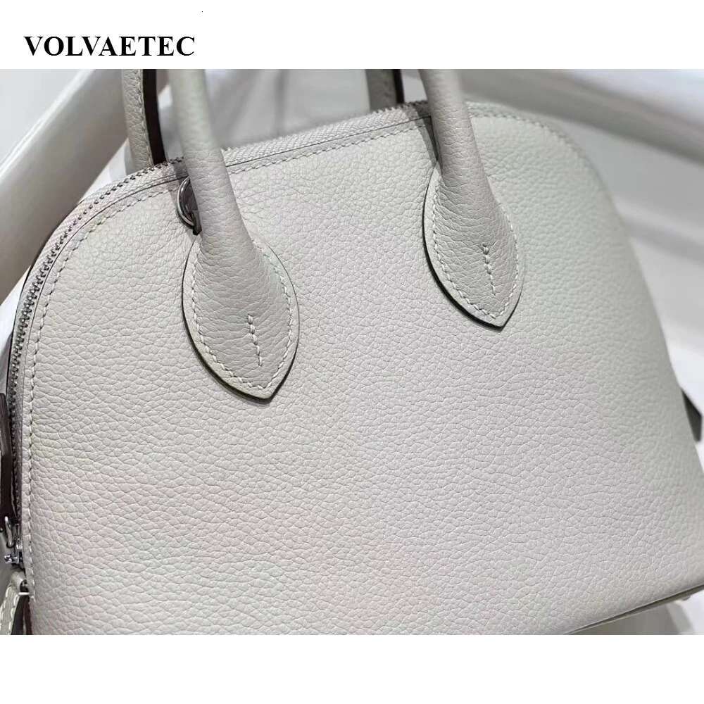 VOAETEC Mini Semi-Handmade Hand-Sewn Wax E Bowg Shell Saddle Bag Leather Fashion Versatile Oblique Span Handbag
