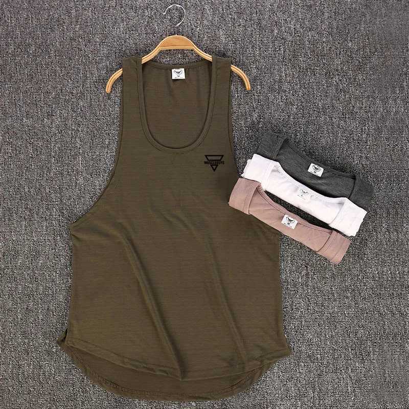 MACHINEFITNESS Brand fitness clothing canottiera bodybuilding tank top men gyms stringer sleeveless shirt muscle vestT250318