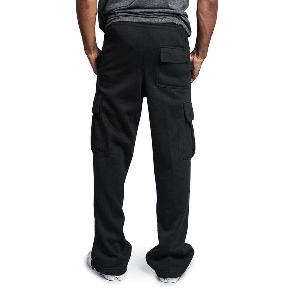 Men's multi pocket workwear European and American hih street trendy brand retro le tied pants, men's hair collection 2025 new casual versati
